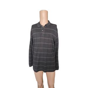 Lot of 4 Van Heusen Men’s Flex Long Sleeve Polo Shirts – Classic Fit – Size L